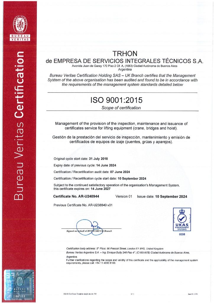 Certificacion ISO 9001